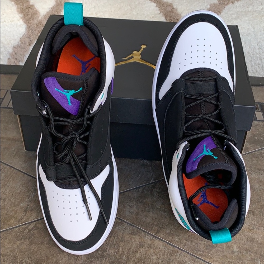 JORDAN FADE-AWAY BLACK/TURBO GREEN-WHITE MEN’S - Picture 7 of 16